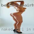 Naked girl in mud bath